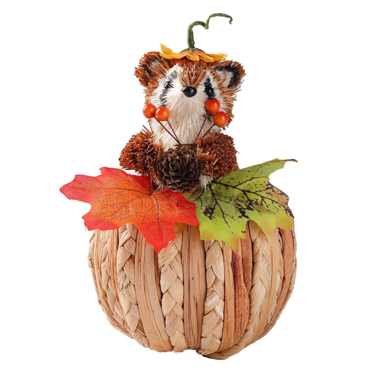 7.5" Raccoon on Pumpkin Natural Décor by Ashland®